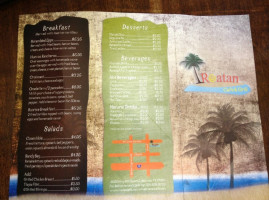 Roatan Cafe Grill menu