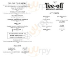 Tee Off menu