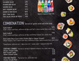 Otori Sushi menu