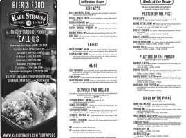 Karl Strauss Brewing Company menu