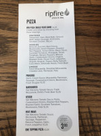 Ripfire Pizza Bbq menu
