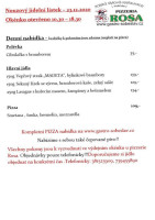 Pizzeria Rosa menu