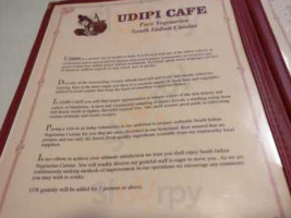 Udupi Cafe menu