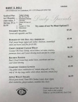 Kurt's Deli menu