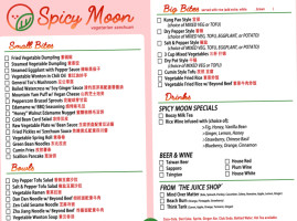 Spicy Moon menu