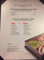 Yama Chen's Sushi menu