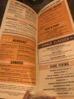 The Pioneer menu