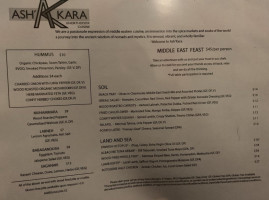 Ash'kara menu
