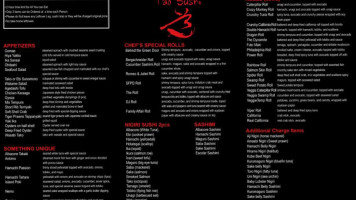 Ultra Sushi menu