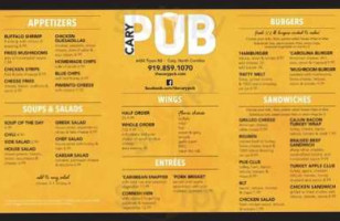 The Cary Pub, LLC menu