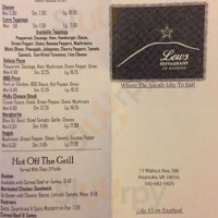 Lew's Southwest menu