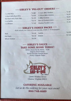 Sibley's -b-q menu