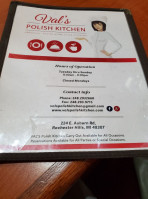 Val's Polish Kitchen menu