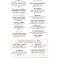 The Pines American Bistro menu