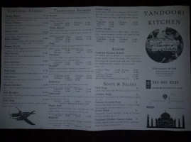 Tandoori Kitchen menu