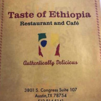 Taste Of Ethiopia Ii menu