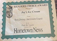 Joy's Ice Cream Plus inside