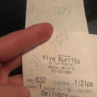 Viva Burrito menu