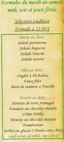 Auberge Du Bréon menu