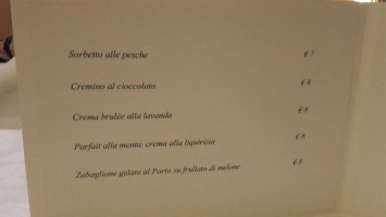Arianna menu