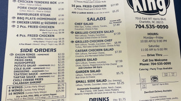 Louisiana Famous Fried Chicken menu