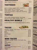 California Taco Shop Burrito menu
