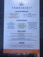 Taqueria 27 menu