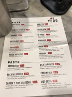 Vero Italian menu