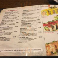 Ho Sushi Bistro menu