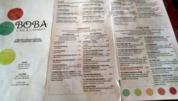 Boba Cafe menu