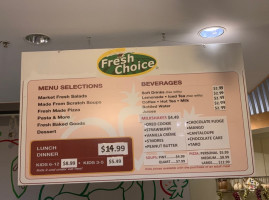 Fresh Choice menu
