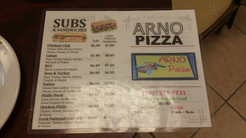 Arno Pizza menu