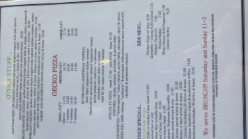 Cafe Gecko Richardson menu