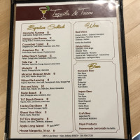 Tequila And Tacos menu