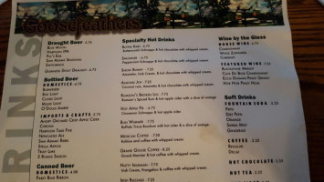 Goosefeathers Pub menu