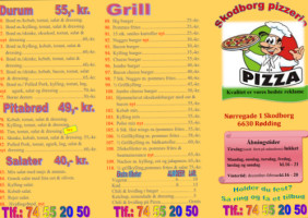 Skodborg Pizzaria menu