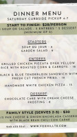 Fox Hill Restaurant LLC menu