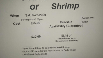 Bud's Pub menu