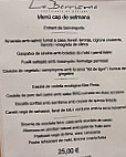 La Barricona menu