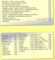 La Boîte A Crêpes menu