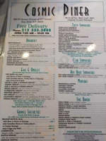 Cosmic Diner 52 menu