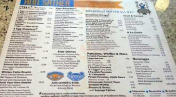 Ann Sather menu