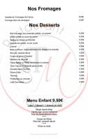 Côté Terre Mer menu