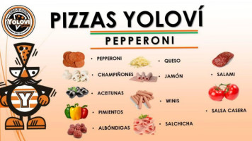 Yoloví Pizzas menu
