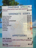 Riziki Swahili Grill menu