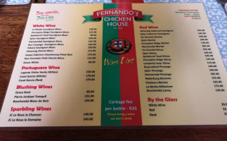 Fernando's Chicken House menu
