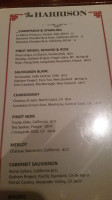 The Harrison menu