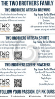 Two Brother's Tap House Warrenville menu