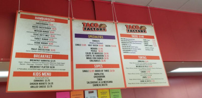 Taco Factory menu