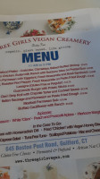 Three Girls Vegan Creamery menu